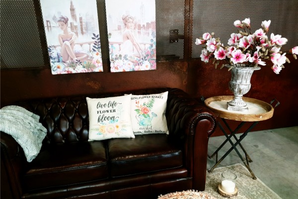 housses de coussins arrosoirs, florales, été, jardins, printemps 2