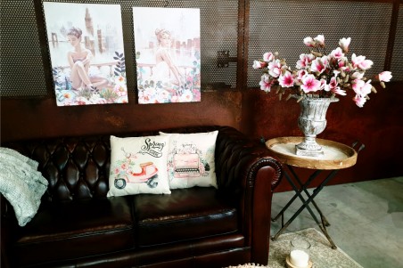 housses de coussins printemps, florales, été, jardins, printemps