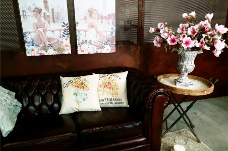 housses de coussins tulipes, florales, été, jardins, printemps