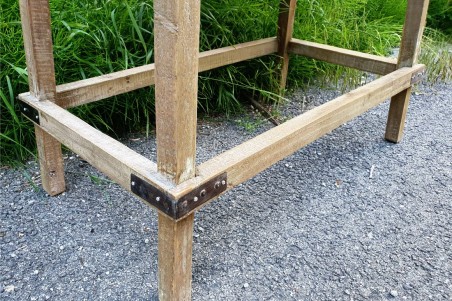 Jardinière Garden en métal & bois support pot de fleurs  porte plante jardin shabby chic déco vintage style indus