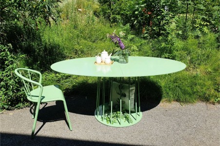 Chaise Fericy - Acier Thermolaqué Vert pâle