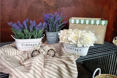 Bicyclettes déco a poser vintage, avec panier, couleur noir ou ocre, style atelier