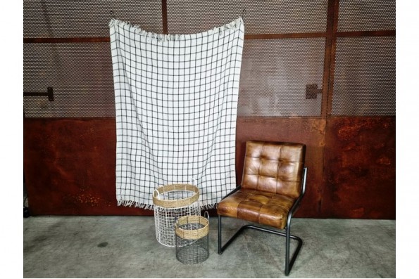 plaid carreaux noir et blanc, cocoon, sieste, cosy