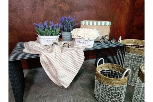 plaid rayures, marron beige, canapé, repos, sieste, effet fouta, chaud, cocooning 2