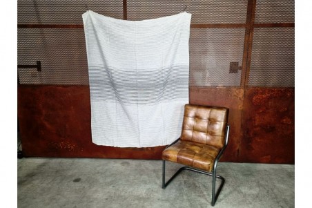 plaid rayures, marron beige, canapé, repos, sieste, effet fouta, chaud, cocooning