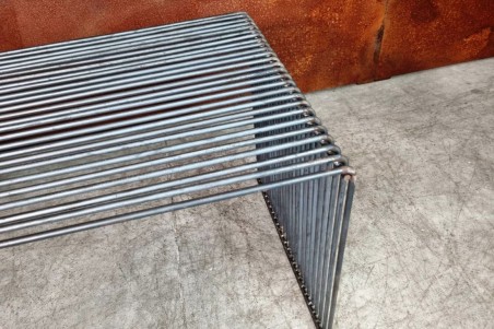 table basse filaire acier brut vernis style industriel déco vintage garage atelier