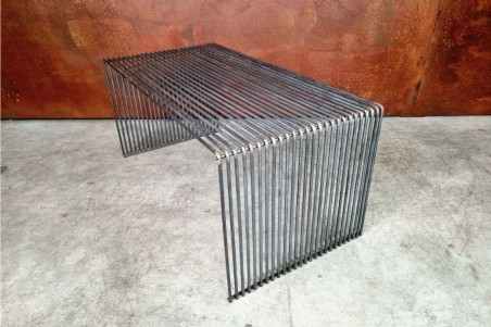 table basse filaire acier brut vernis style industriel déco vintage garage atelier