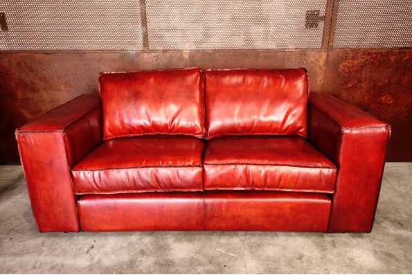 Canapé cuir cognac sombre design loft style industriel déco indus confort moelleux