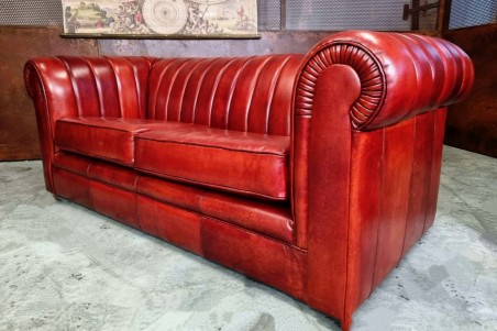 Canapé cuir  vintage design loft style industriel déco indus