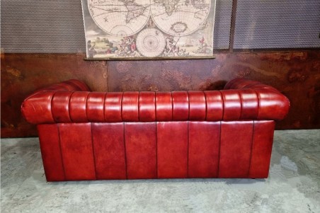 Canapé cuir  vintage design loft style industriel déco indus