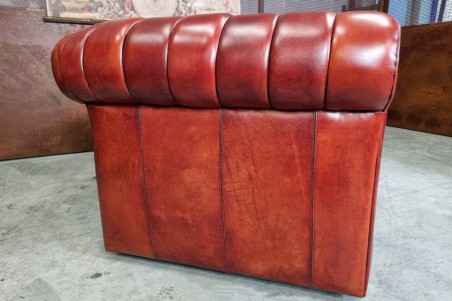 Canapé cuir  vintage design loft style industriel déco indus