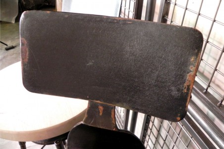 Chaise de bar métal et bois, style industriel, déco vintage, design steampunk, original