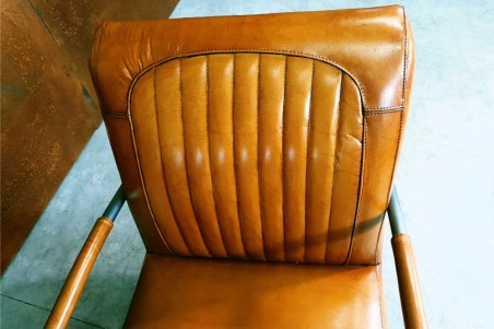 Thory - Fauteuil Vintage en cuir