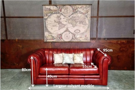 Lorquine - Canapé vintage en cuir