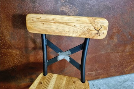 Chaise métal bois bistrot café bar restaurant déco style indus design vintage