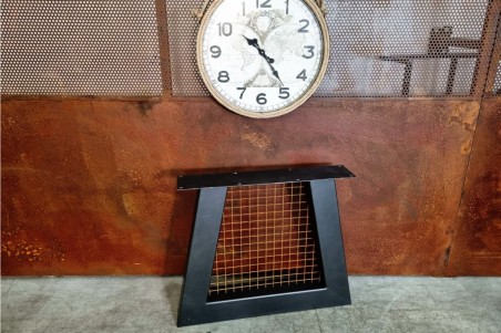 pieds métal et grillage rouillé piétement acier style industriel déco indus loft