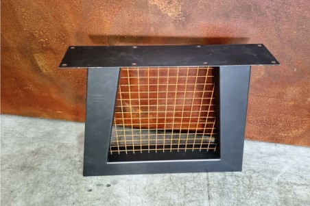 pieds métal et grillage rouillé piétement acier style industriel déco indus loft