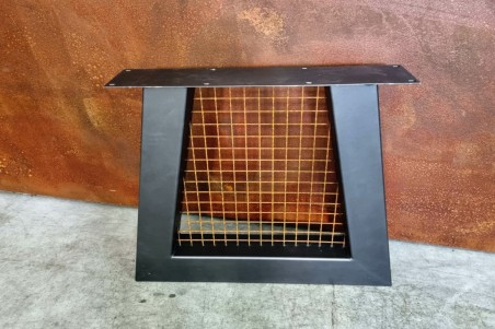 pieds métal et grillage rouillé piétement acier style industriel déco indus loft