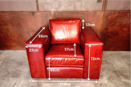 Fauteuil loft en cuir - Lloris