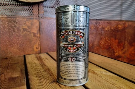 boîte métal ronde,  ancien, vintage, chiner, brocante