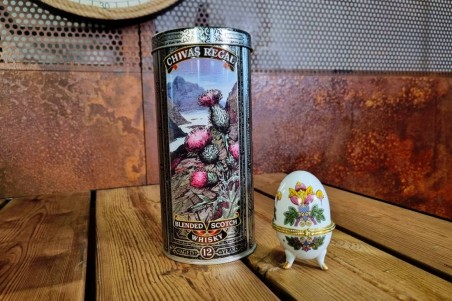 boîte métal ronde,  ancien, vintage, chiner, brocante