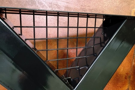 Pieds de table métal et grillage design X piétement acier style industriel déco indus loft