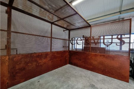 Panneau perforé, séparation de pièce, paravent, style industriel, décoration vintage, design loft