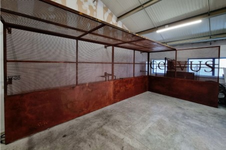 Panneau perforé, séparation de pièce, paravent, style industriel, décoration vintage, design loft