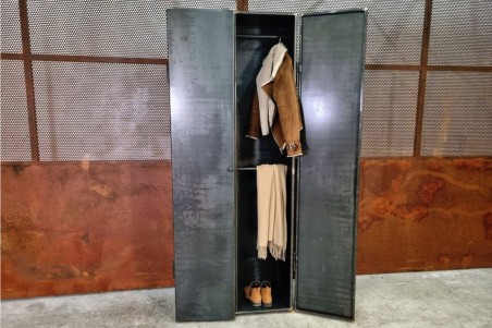 Armoire métal vintage design acier brut déco indus loft