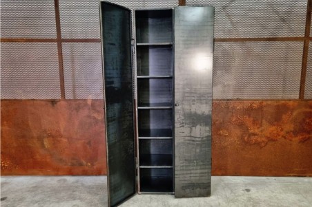 Armoire métal vintage design acier brut déco indus loft