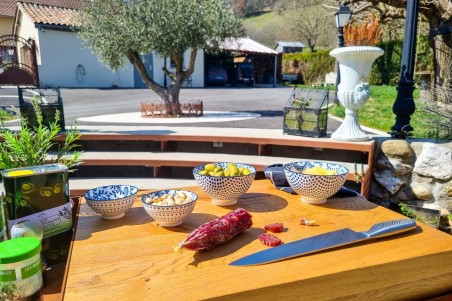 Desserte de jardin acier corten roulettes rangement planche à découper qualité artisanale décoration urbaine style industriel