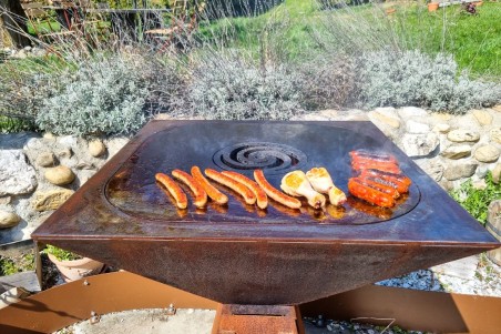 Braséro barbecue corten jardin cuisine outdoor qualité artisanale décoration urbaine style industriel extérieur