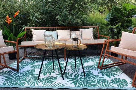 Tapis de jardin exotique nature feuilles pour l'extérieur imperméables décoration tropicale