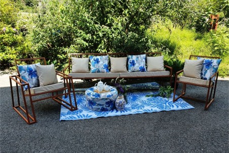 Tapis de jardin exotique nature feuilles pour l'extérieur imperméables décoration tropicale