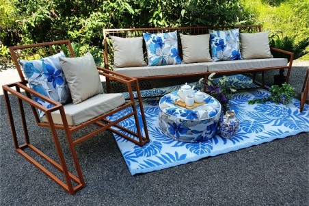 Tapis de jardin exotique nature feuilles pour l'extérieur imperméables décoration tropicale