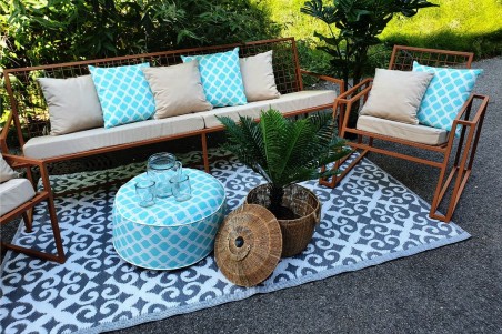 Tapis extérieur Faïence pour le jardin décoration carreaux de ciment imperméable