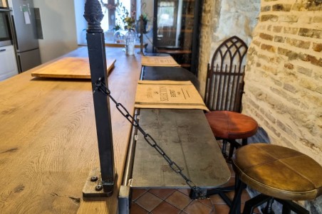 Tablette en métal extension d'îlot centrale à fixer tablette murale gain de place