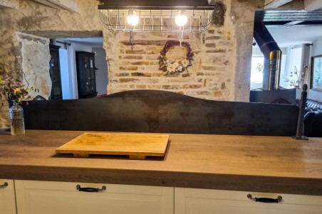 Tablette en métal extension d'îlot centrale à fixer tablette murale gain de place