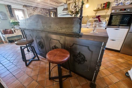 Tablette en métal extension d'îlot centrale à fixer tablette murale gain de place