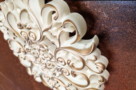 rosaces beignes dorées décoration murale à accrocher au mur style antique set de 3