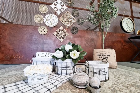 rosaces bleues dorées verts décoration murale à accrocher au mur style antique set de 3 déco petit espace