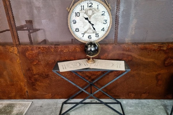 set de table lin style vintage décoration industrielle assiette couvert 2