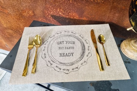 set de table lin style vintage décoration industrielle assiette couvert