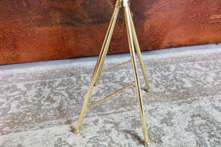 Globe vintage blanc et doré trépied or grand format style industriel décoration de bureau