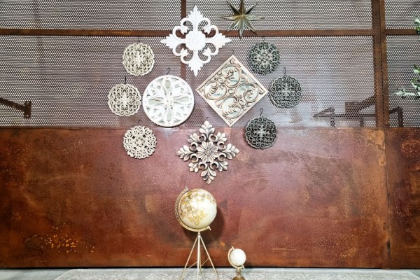 Globe vintage blanc et doré trépied or grand format style industriel décoration de bureau 2