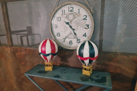 Montgolfière steampunk rouge