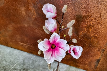 fleur magnolia rose vendu à l'unité décoration florale