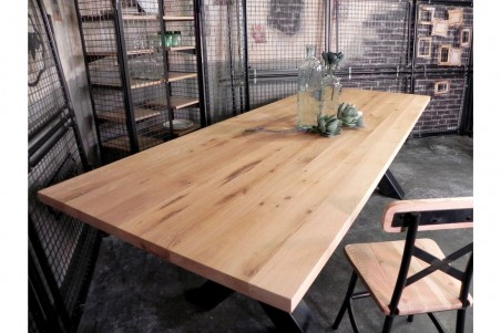 Table style industriel en bois et acier - Thaïx