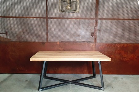 Table en bois et acier en croix - Xammès