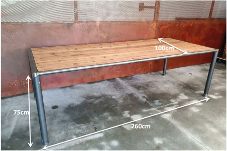 Table minimaliste en Bois & Métal - Garigues